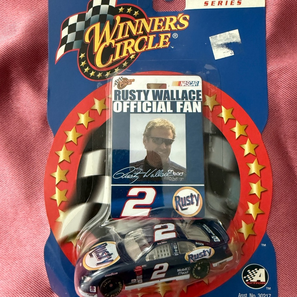 Winners Circle Rusty Wallace Nascar Toy Car - Blue and White